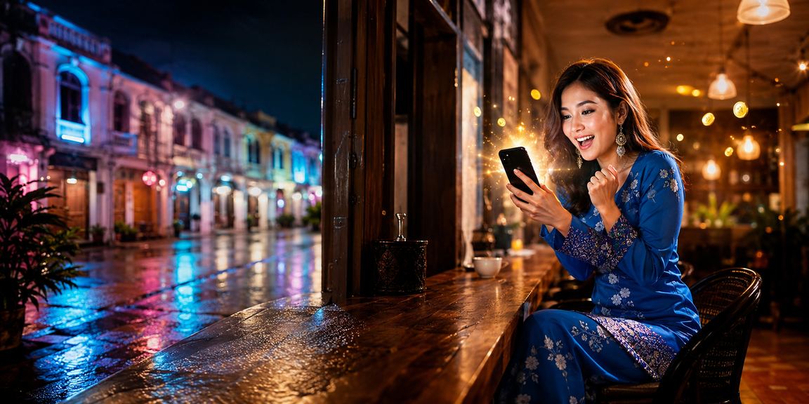 Female user enjoying sports betting on a smartphone in Ipoh